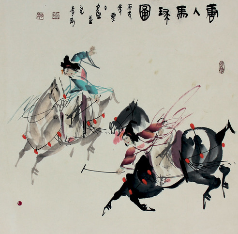 李刚    唐人马球图