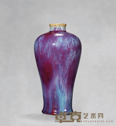 清 乾隆 窑变釉小梅瓶 高20.4cm