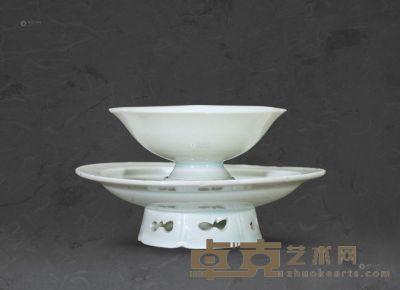 南宋 湖田窑 青白釉六孔茶盏 （一套） 高7.7cm；直径14.5cm