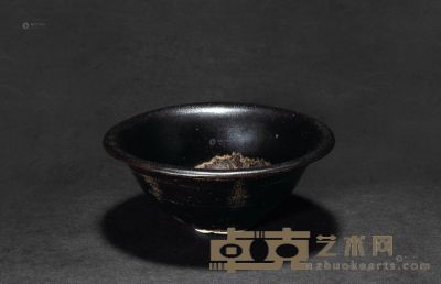 金 吉州窑黑釉木叶纹盏 口径11.3cm