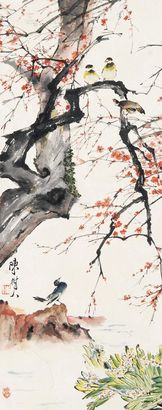 陈树人 花鸟 立轴