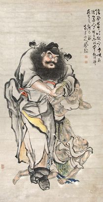 高凤翰 钟馗捉鬼 立轴