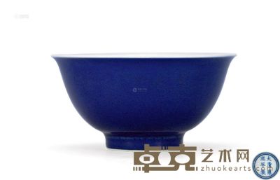清康熙 霁蓝釉小碗 直径10cm