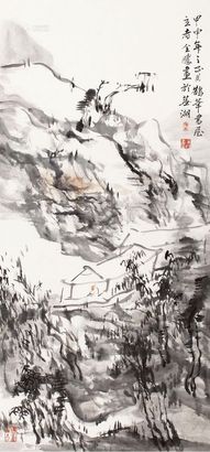 陈全胜 2004年作 山居图 软片