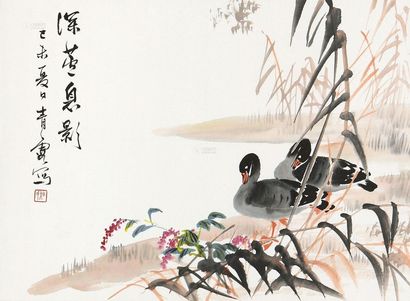 吴青霞 深芦息影 立轴