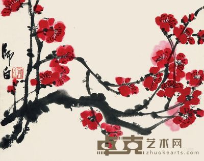 娄师白 红梅 立轴 27×34cm
