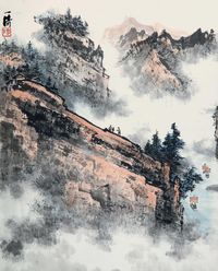 陶一清 山水 立轴