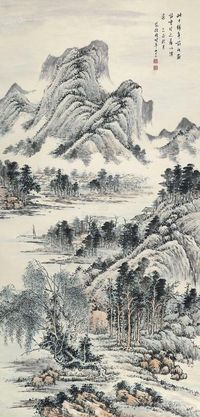 范振绪 1935年作 山水 立轴