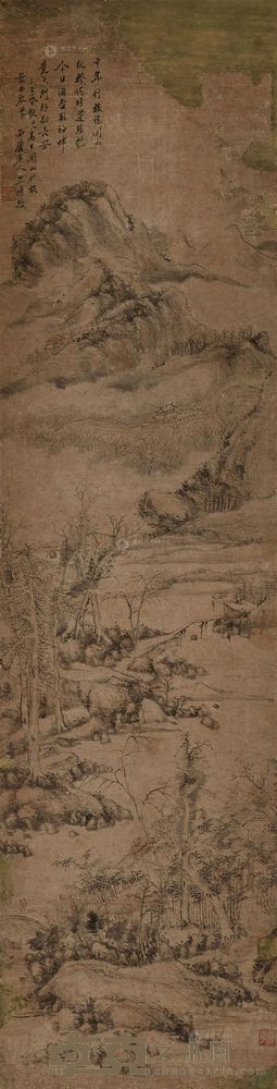 王时敏 山水 立轴 150×39cm