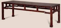 现代 红木雕竹节炕桌