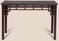 现代 红木雕网纹条桌