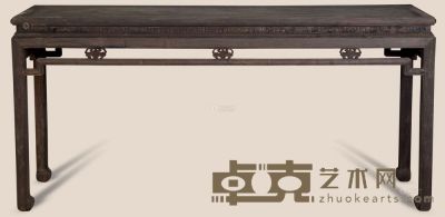 现代 梓檀雕莲瓣条桌 175×85×45cm