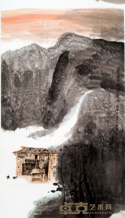叶瑞琨 山水 122X69cm