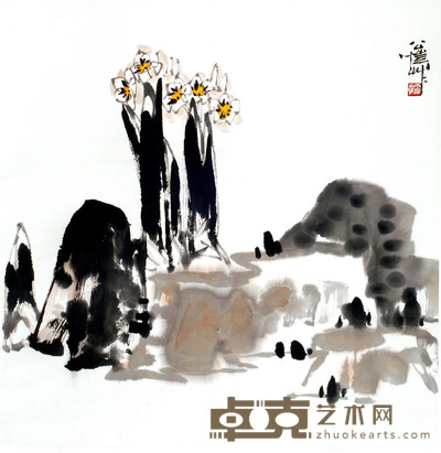 潘公凯 水仙 68X67cm