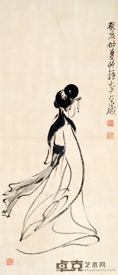 孙竹篱 人物 106X45cm