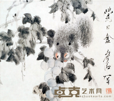 唐云 水印画 31X36cm