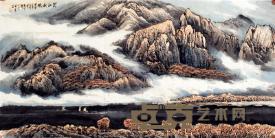 刁蓬 山水 138X68cm