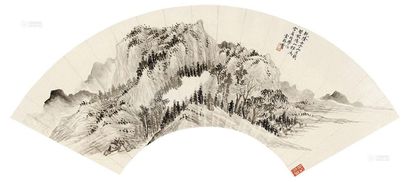 黄钺 乾隆壬子（1792年）作 夏山图 扇面