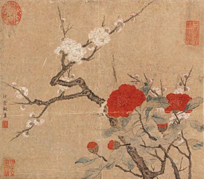 徐崇嗣 梅花 镜框