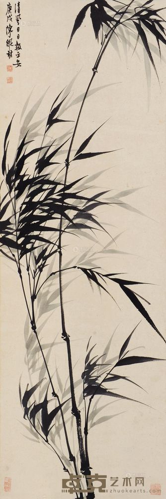 陈纵材 清风徐徐 立轴 101×34cm