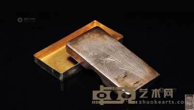 刻兰花纯银香盒 7.8×3.9×1cm