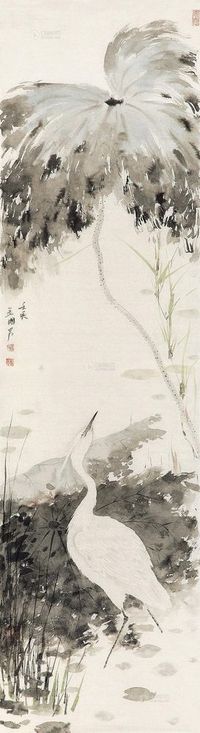 李金国 白鹭 镜心