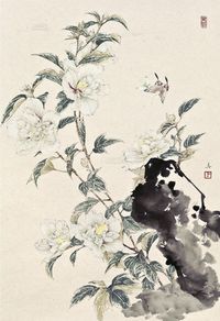 顾真真 蝶恋花 山茶 镜心