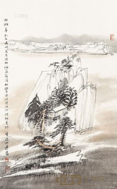 常进 太湖 立轴 75×47cm