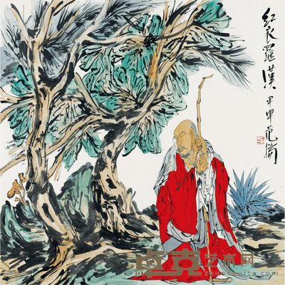 范扬 红衣罗汉 69×69 cm