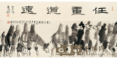 刘大为、霍春阳（字） 书画双挖（骆驼） 40×130cm、20×130 cm（字）