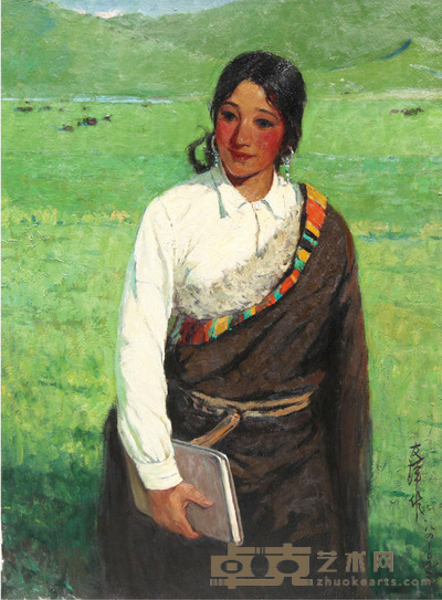 赵友萍 藏女 105×78 cm