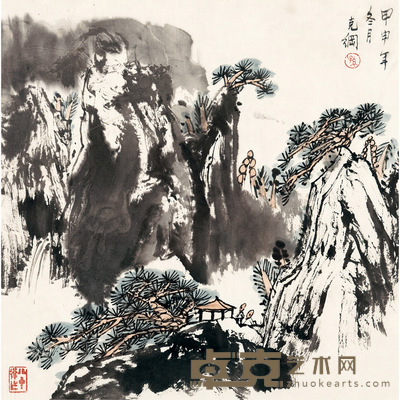 孙克纲 山水 33×33 cm