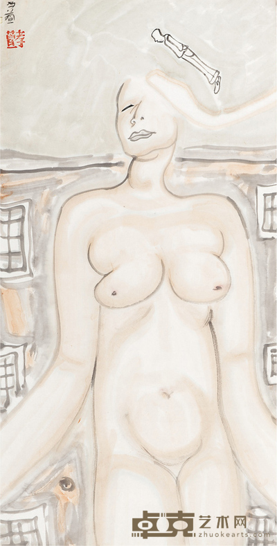 李孝萱 人物 35×70 cm