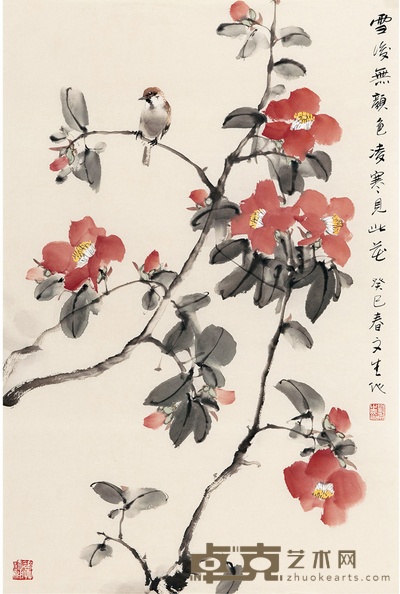 刘文生 花鸟 69×47 cm