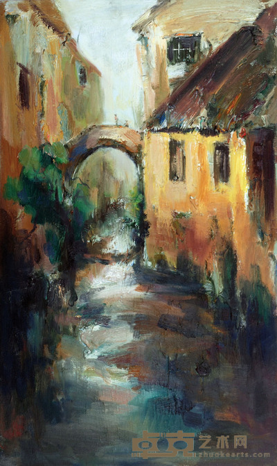 方军 水乡之二图 80×48cm