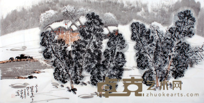 王忠雁 雪景图 137×68cm