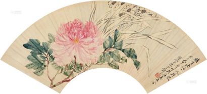 陈云锦 1893年作 花卉 扇面
