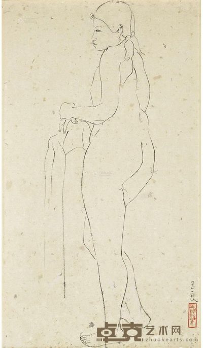潘玉良 站立裸女 46×268cm
