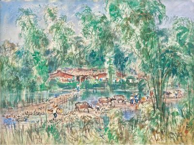 蓝荫鼎 1967年作 乡村