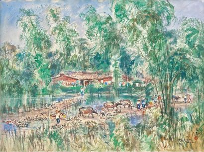 蓝荫鼎 1967年作 乡村