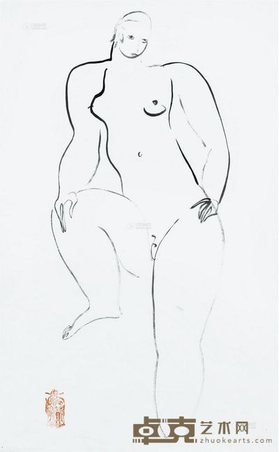 常玉 裸女 45×28cm
