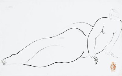 常玉 斜躺裸女