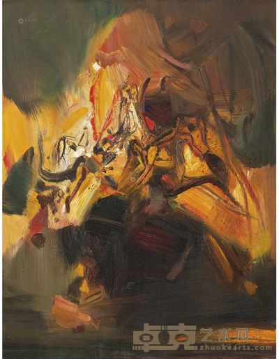 朱德群 1973年作 构图No.481 653×502cm