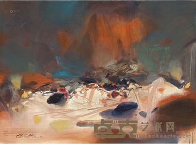 朱德群 1992年作 多元层次 727×1002cm