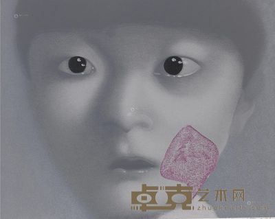 张晓刚 2002年作 无题(脸) 53×60cm