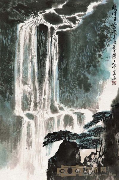 陆一飞 1981年作 山水 立轴 65×43.5cm