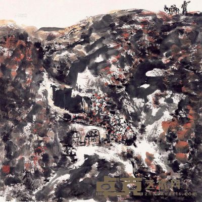 赵振川 山水 镜片 68.5×68.5cm