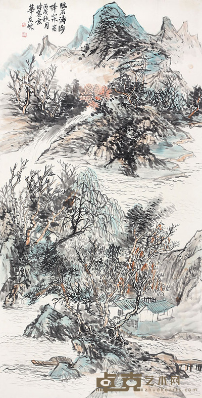 周友林 山水 136*68cm