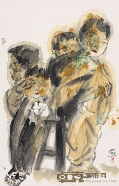何南燕 人物 70*44cm