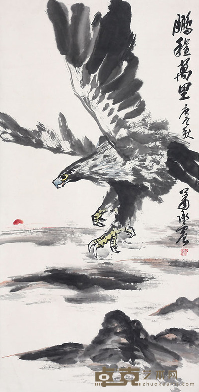 肖承震 鹰 136*68cm